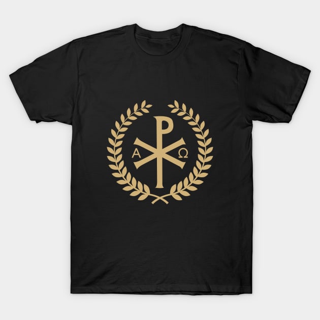 Labarum - Chi Rho - Roman Imperial Standard T-Shirt by enigmaart